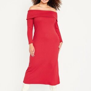 Old Navy Off-Shoulder Rib-knit Maxi Dress